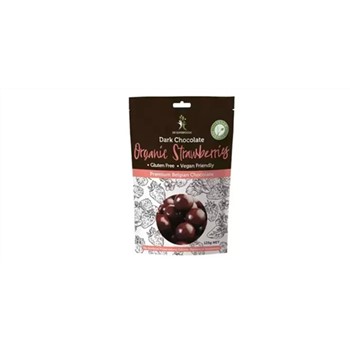 Dark Chocolate Organic Strawberries 125g