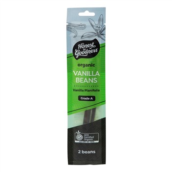Organic Vanilla Beans - Planifolia Grade A 2 pods