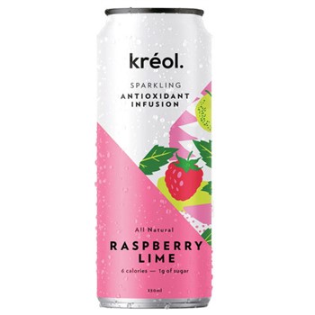 Kreol Sparkling Antioxidant Infusion Raspberry Lime 330ml