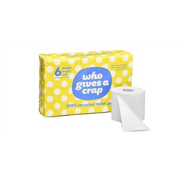 WHO GIVES A CRAP 6 pack roll 100% recycled toilet paper 
