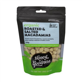 Organic Roasted & Salted Macadamias 200g