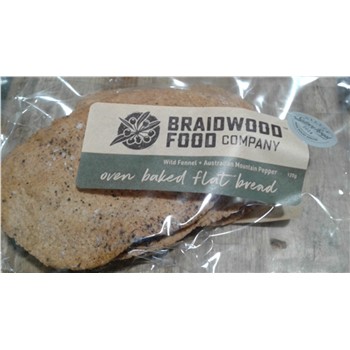 Oven Baked Flat Bread - Wild Fennel and Australian Mountain Pepper, 120g
